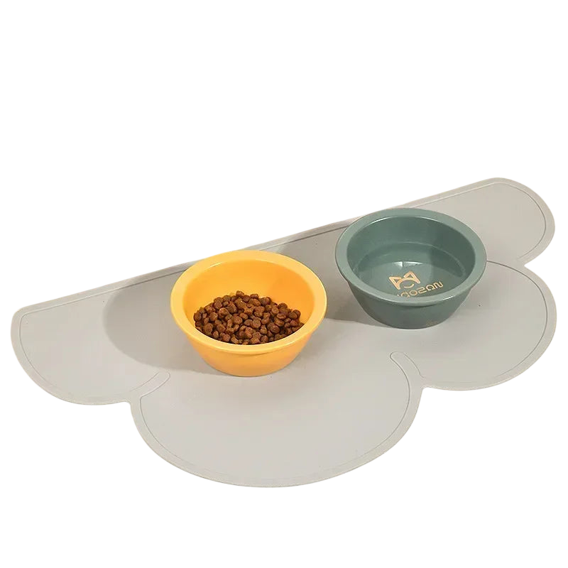 Pawfect Cloud Feeding Mat - Waterproof, Non-Slip Silicone Mat for Food & Water Bowls