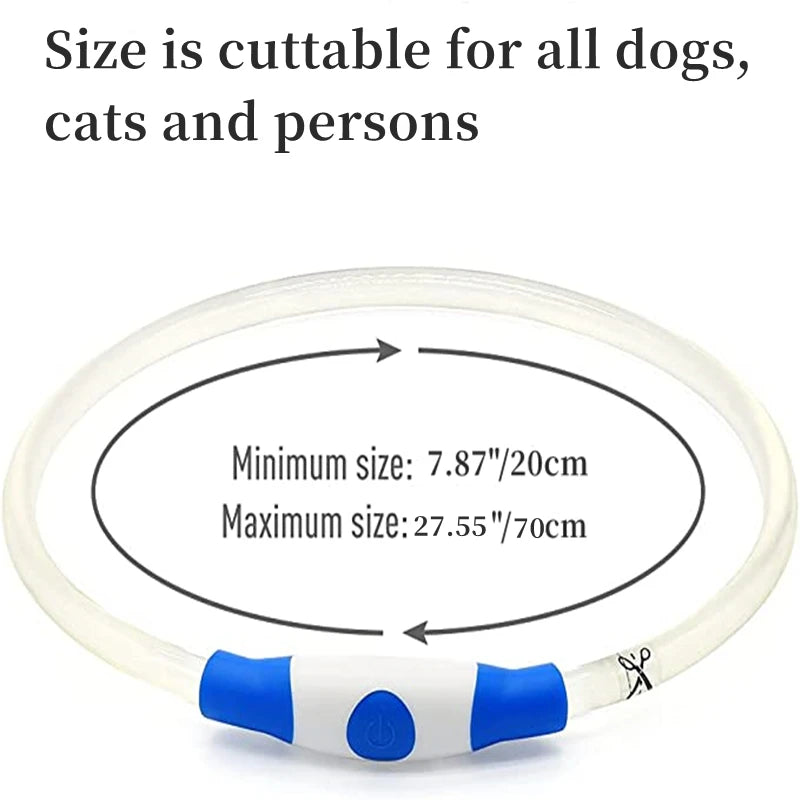 Pawfect 360 Degree LED Luminous Collar - USB Rechargeable