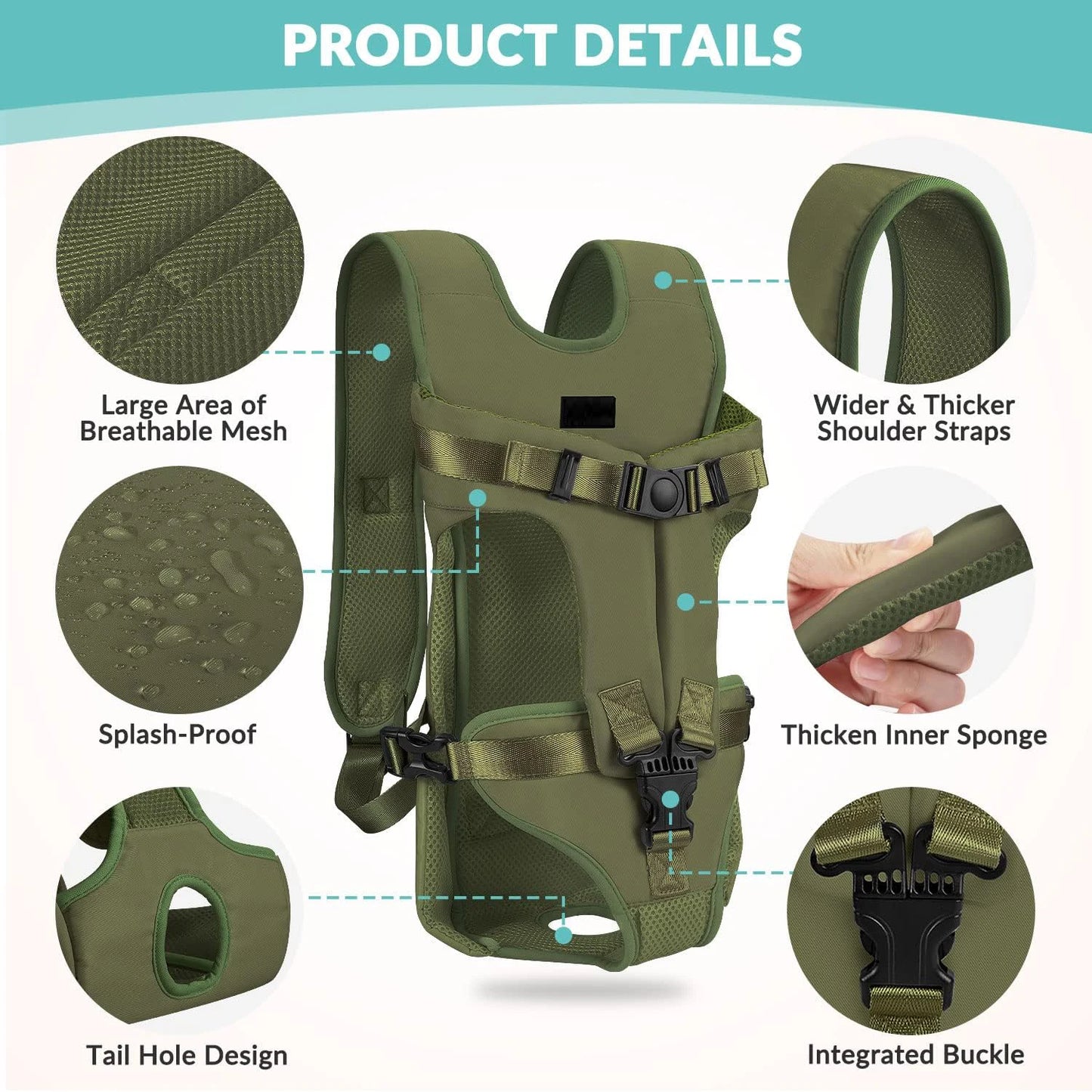 Pawfect Adjustable Pet Front Carrier Backpack