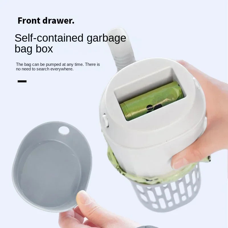 Pawfect Cat Litter Scoop with Trash Holder – Clean-Up Made Effortless!