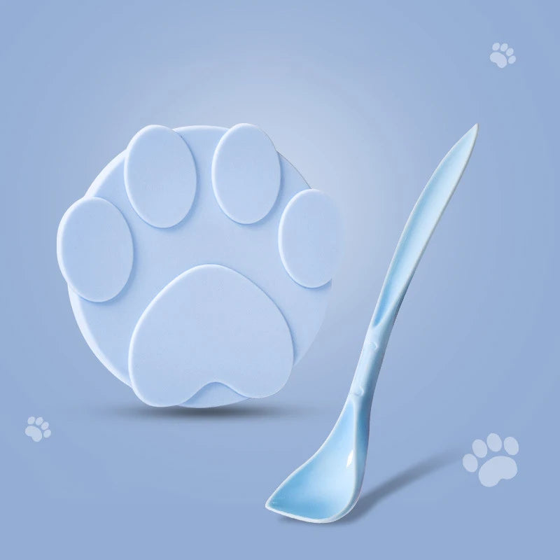 Pawfect Pet Can Lid & Spoon Set – Silicone 3-Ring Lid with Matching Feeding Spoon