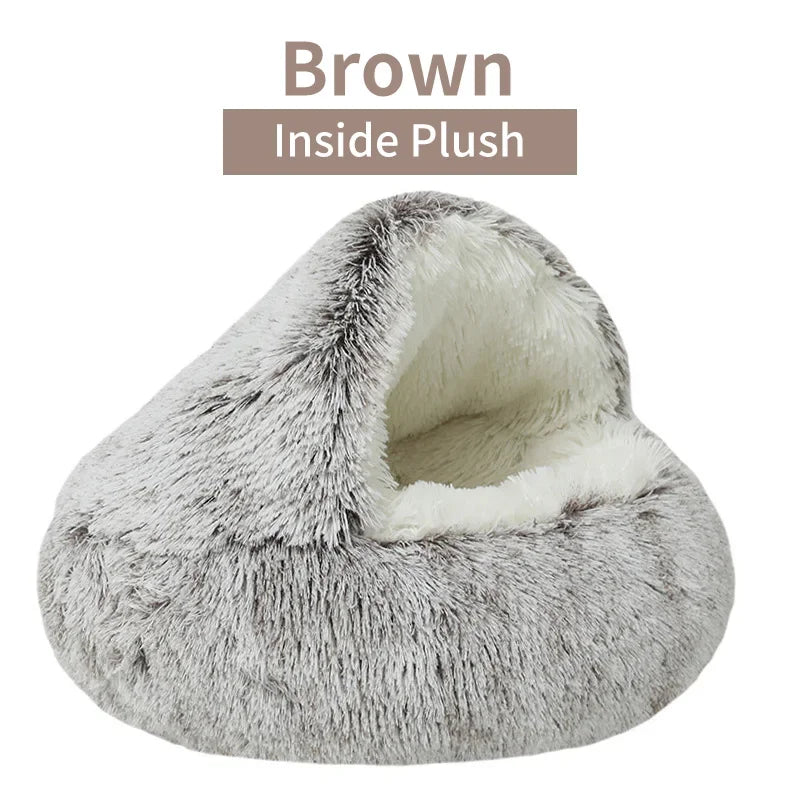 Pawfect Plush Hooded Calming Bed
