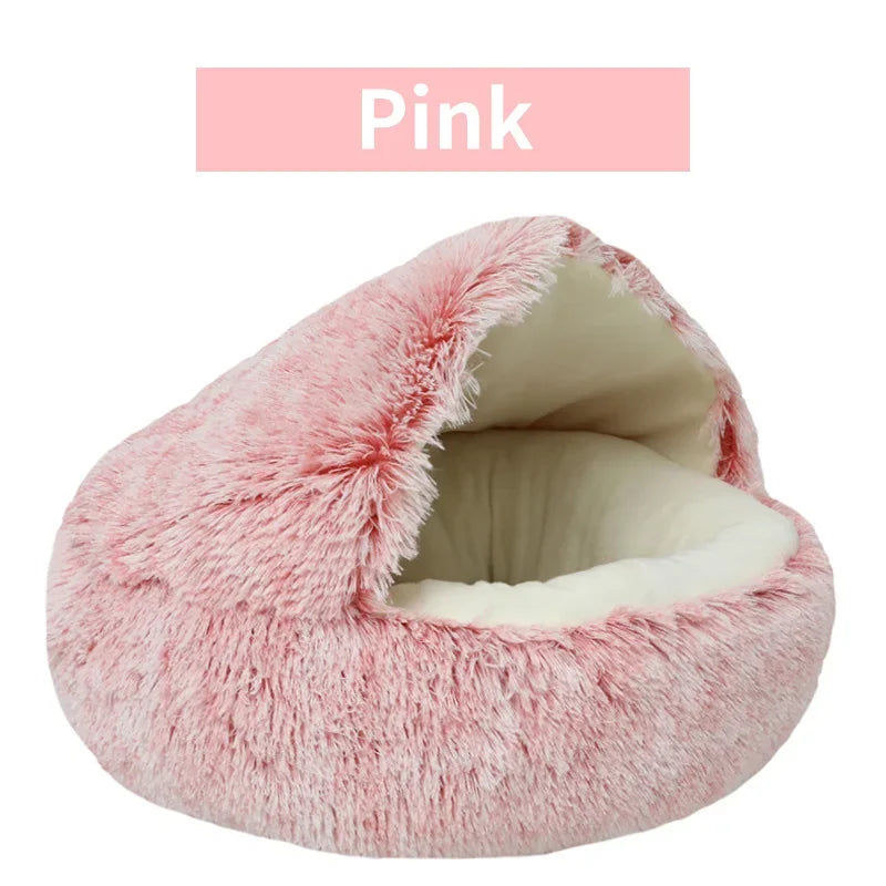 Pawfect Plush Hooded Calming Bed