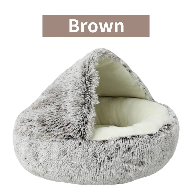 Pawfect Plush Hooded Calming Bed