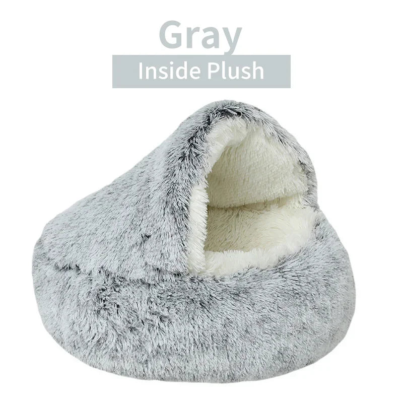 Pawfect Plush Hooded Calming Bed