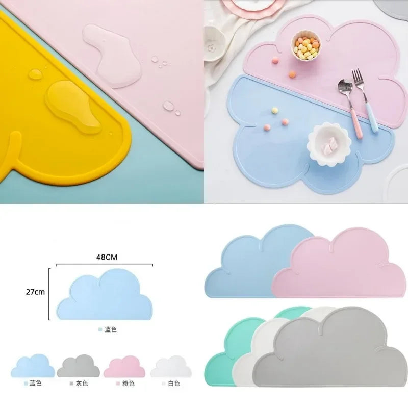 Pawfect Cloud Feeding Mat - Waterproof, Non-Slip Silicone Mat for Food & Water Bowls