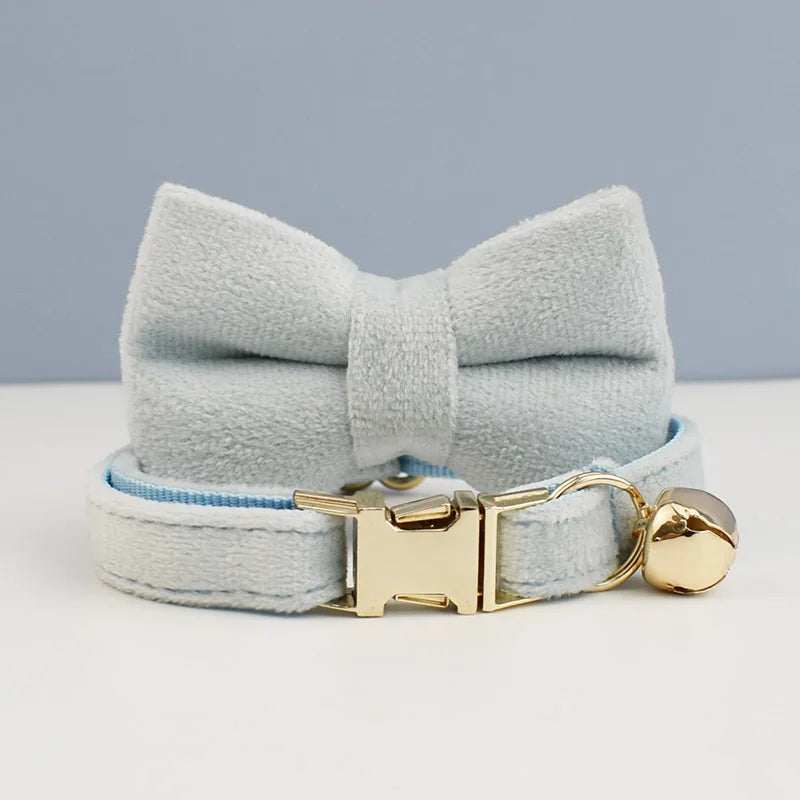 Pawfect Velvet Cat Collar - Matching Bowtie Available