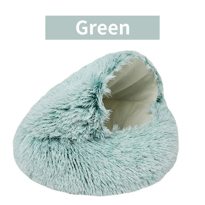 Pawfect Plush Hooded Calming Bed