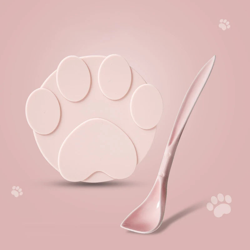 Pawfect Pet Can Lid & Spoon Set – Silicone 3-Ring Lid with Matching Feeding Spoon