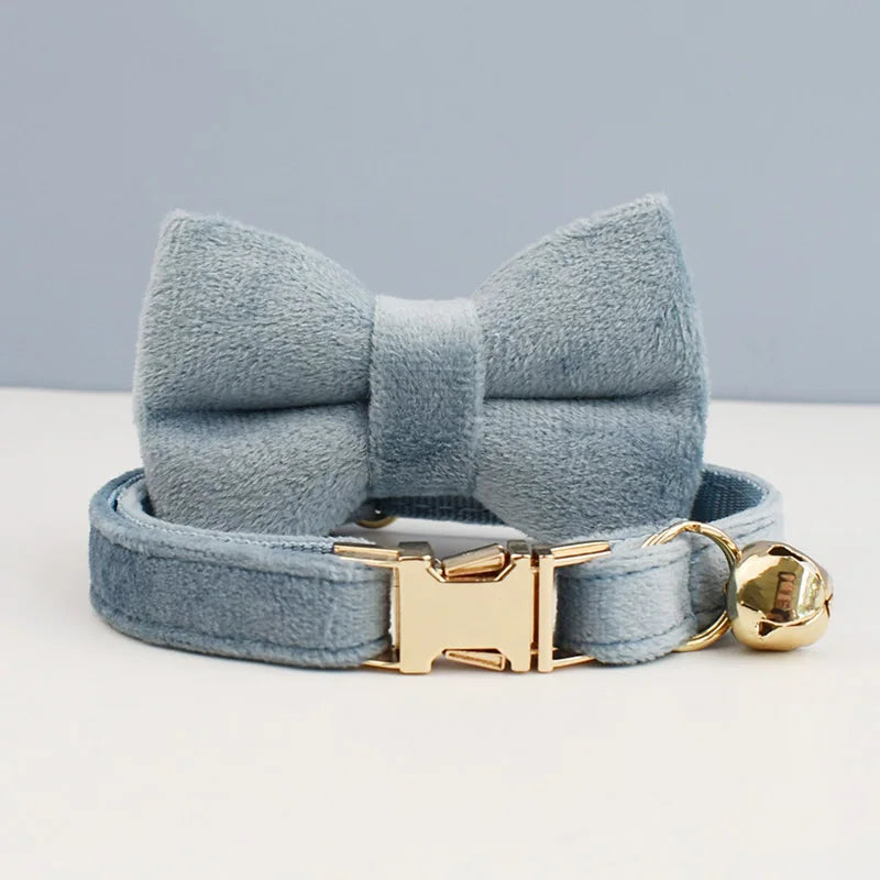 Pawfect Velvet Cat Collar - Matching Bowtie Available