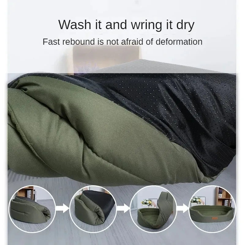 Pawfect Dual-Sided Pet Bed with Waterproof Oxford Base & Fleece Cushion