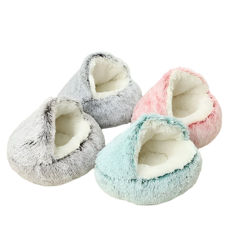 Pawfect Plush Hooded Calming Bed