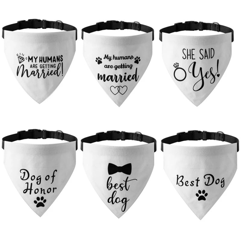 Pawfect Wedding Themed Dog Bandana