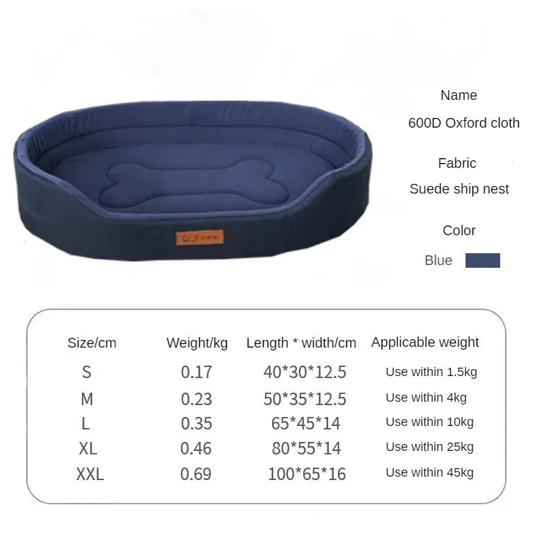Pawfect Dual-Sided Pet Bed with Waterproof Oxford Base & Fleece Cushion