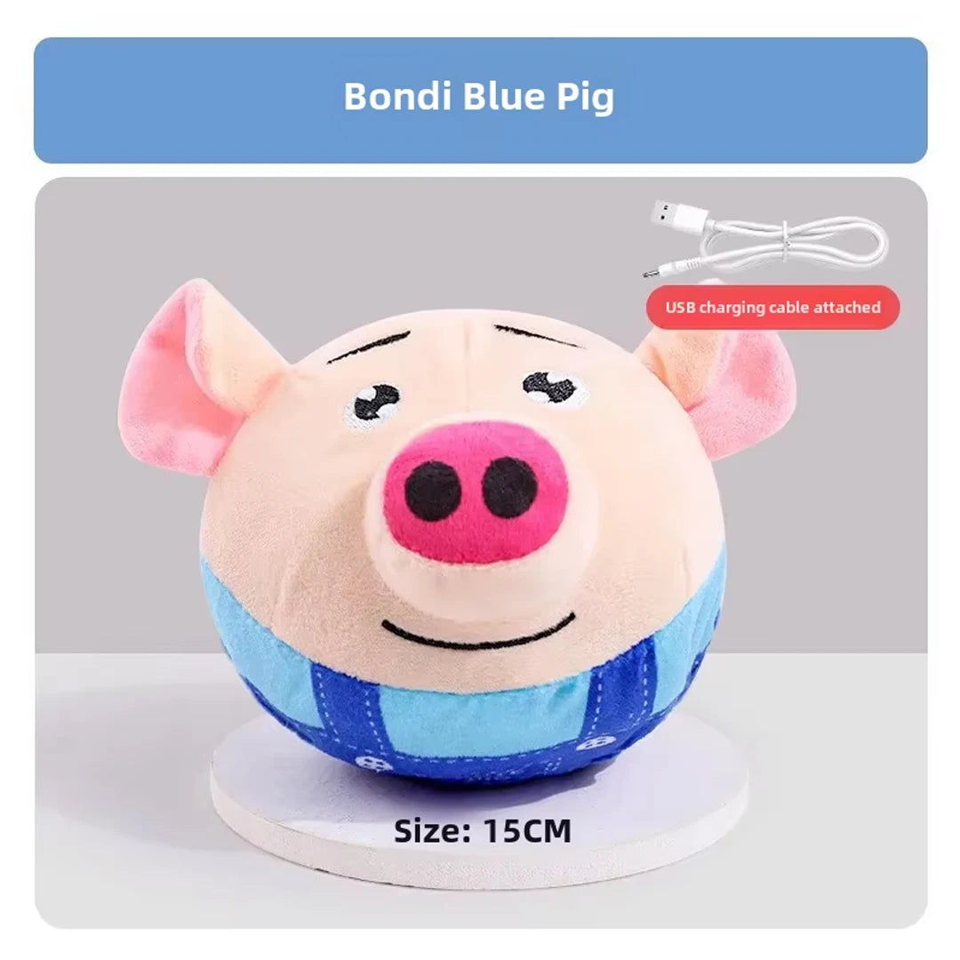 Pawfect Electric Plush Jumping Pig Toy