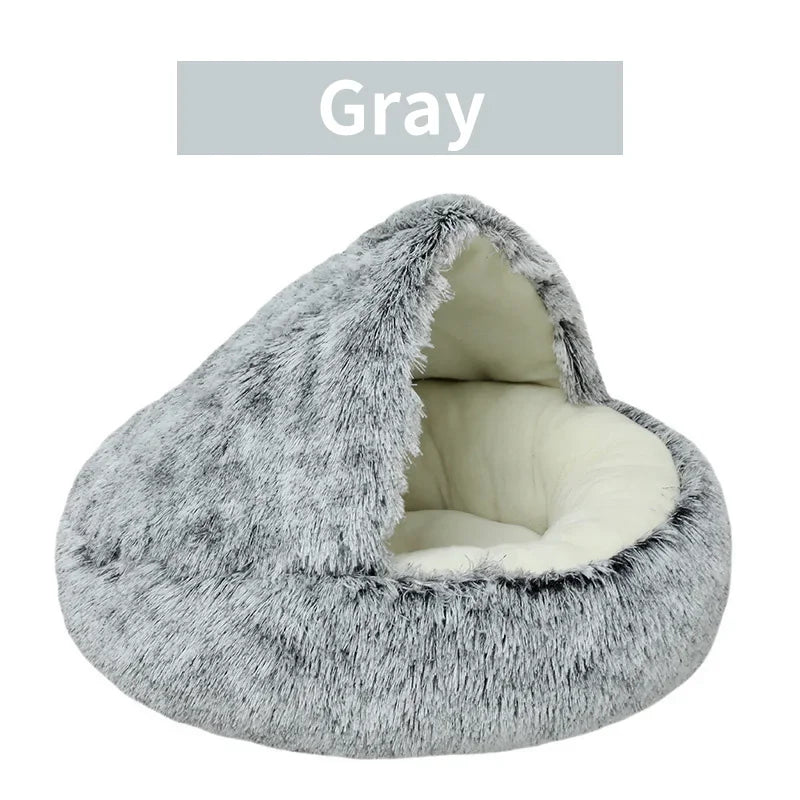 Pawfect Plush Hooded Calming Bed