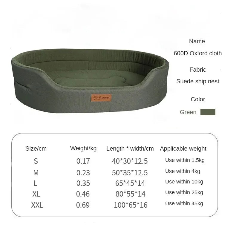 Pawfect Dual-Sided Pet Bed with Waterproof Oxford Base & Fleece Cushion