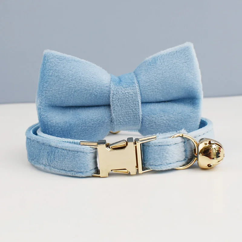 Pawfect Velvet Cat Collar - Matching Bowtie Available