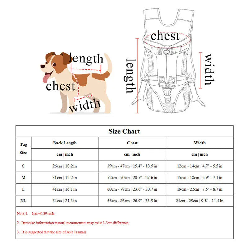 Pawfect Adjustable Pet Front Carrier Backpack