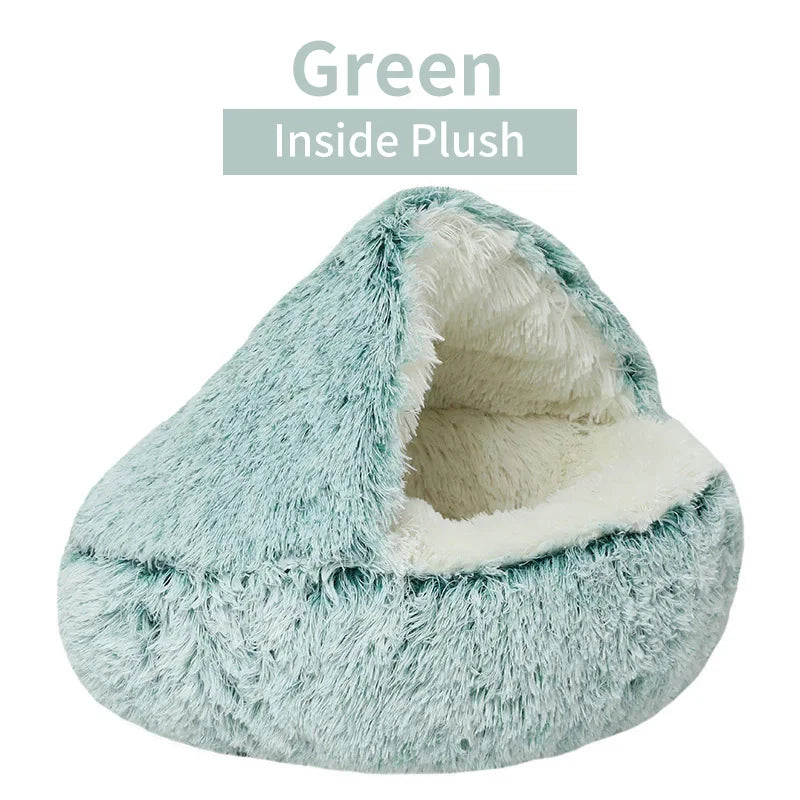Pawfect Plush Hooded Calming Bed