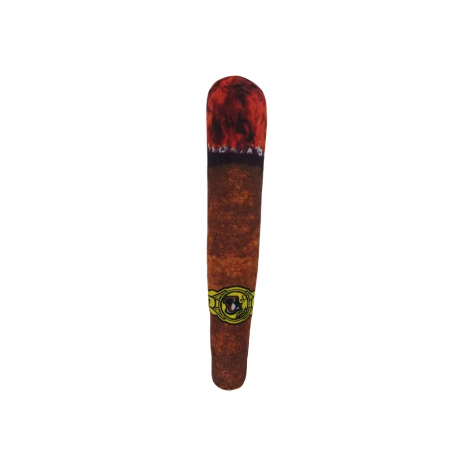 Pawfect Plush Squeaky Cigar Toy – Soft, Durable & Hilariously Fun for Small Dogs