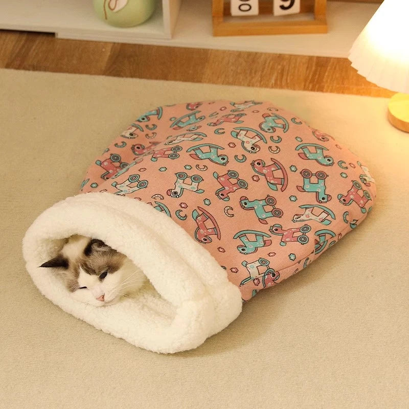 Pawfect Self-Heating Cat Sack Bed