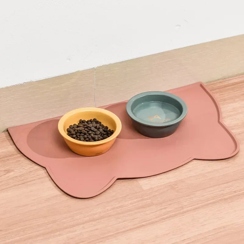 Pawfect Cat Feeding Mat – Waterproof, Non-Slip Silicone Mat for Food & Water Bowls