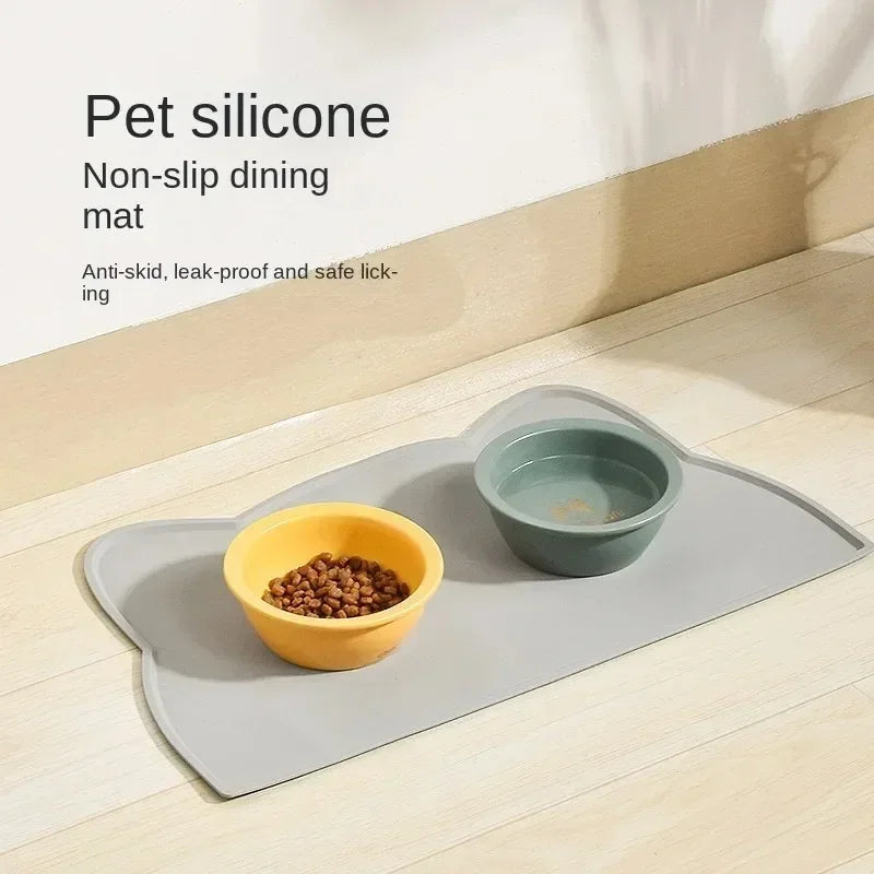 Pawfect Cat Feeding Mat – Waterproof, Non-Slip Silicone Mat for Food & Water Bowls