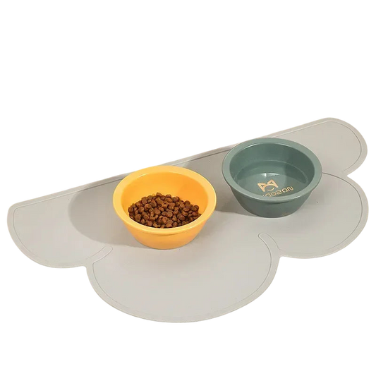 Pawfect Cloud Feeding Mat - Waterproof, Non-Slip Silicone Mat for Food & Water Bowls