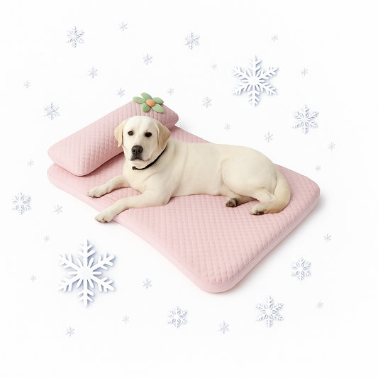 Pawfect Cooling Pet Bed with Pillow – Ice Silk Summer Comfort