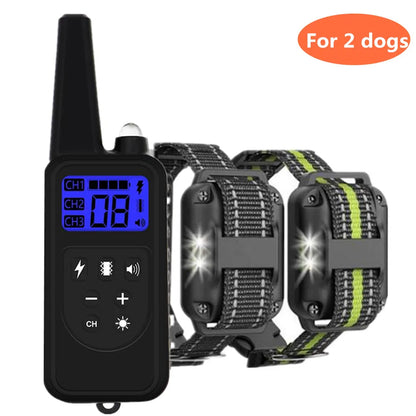 Rechargeable Waterproof Dog Training Collar – 800M Remote