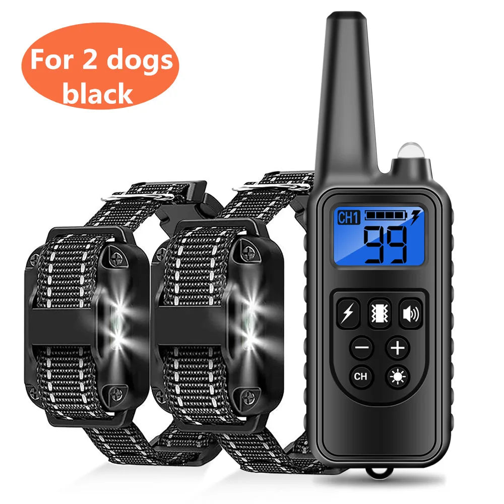 Rechargeable Waterproof Dog Training Collar – 800M Remote