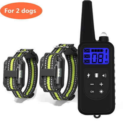 Rechargeable Waterproof Dog Training Collar – 800M Remote