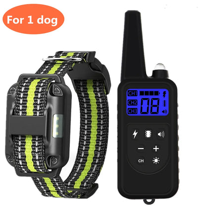 Rechargeable Waterproof Dog Training Collar – 800M Remote