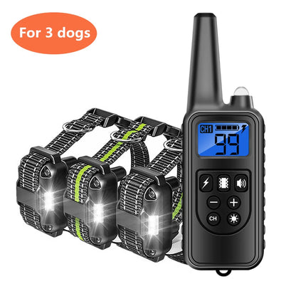 Rechargeable Waterproof Dog Training Collar – 800M Remote