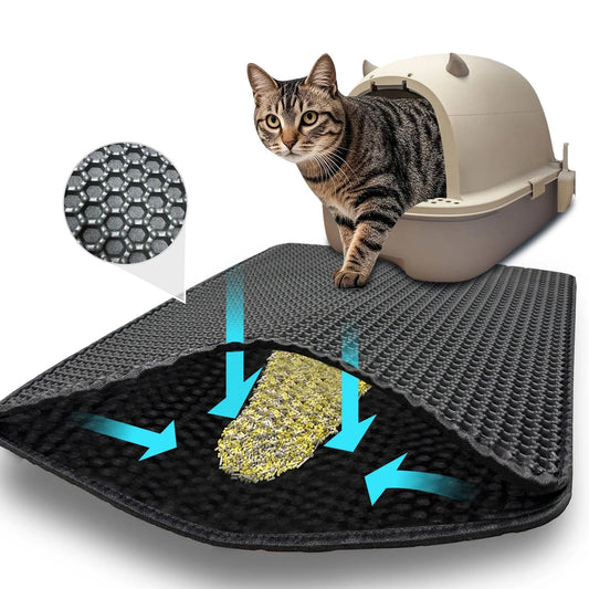 Pawfect Double-Layer Cat Litter Mat – Waterproof, Non-Slip & Easy to Clean