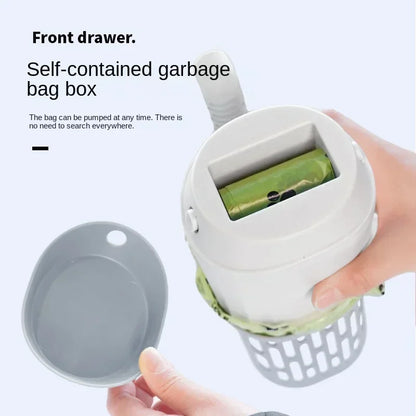 Pawfect Cat Litter Scoop with Trash Holder – Clean-Up Made Effortless!