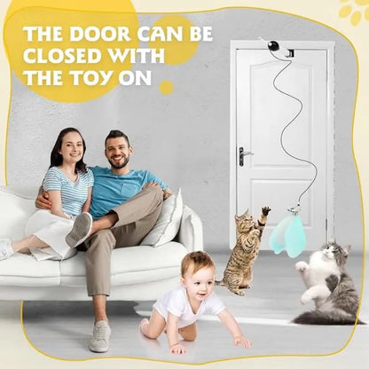 Pawfect Door-Hanging Cat Toy – Automatic Feather Teaser for Active Indoor Play