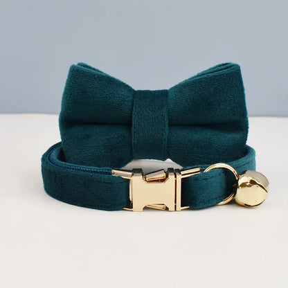 Pawfect Velvet Cat Collar - Matching Bowtie Available