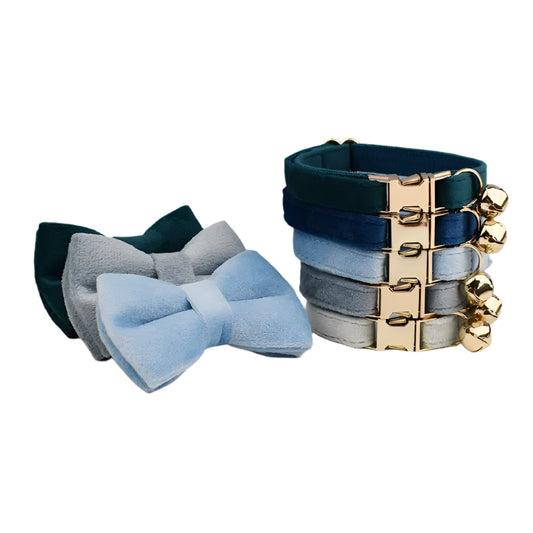 Pawfect Velvet Cat Collar - Matching Bowtie Available