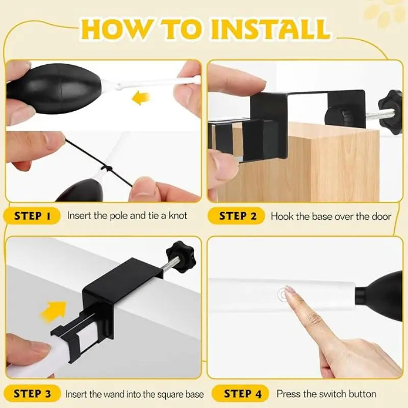 Pawfect Door-Hanging Cat Toy – Automatic Feather Teaser for Active Indoor Play