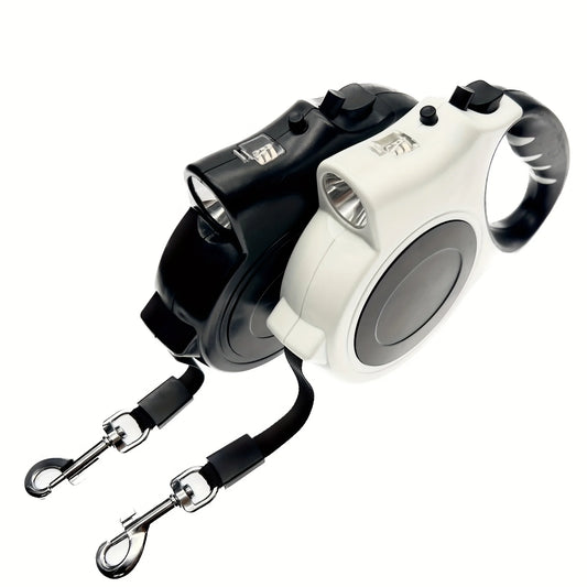 Pawfect LED Retractable Dog Leash – 5M Tangle-Free Leash with Built-In Flashlight for Night Walks