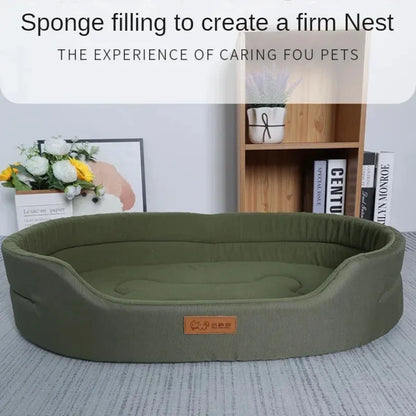 Pawfect Dual-Sided Pet Bed with Waterproof Oxford Base & Fleece Cushion