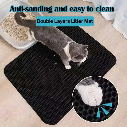 Pawfect Double-Layer Cat Litter Mat – Waterproof, Non-Slip & Easy to Clean
