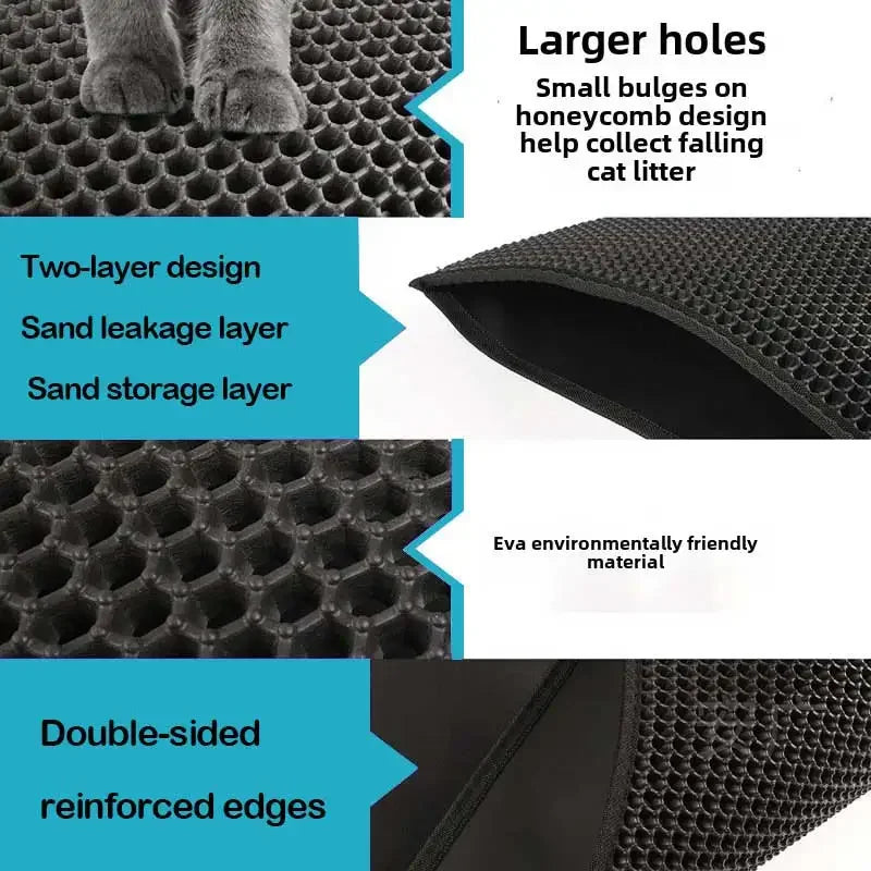 Pawfect Double-Layer Cat Litter Mat – Waterproof, Non-Slip & Easy to Clean