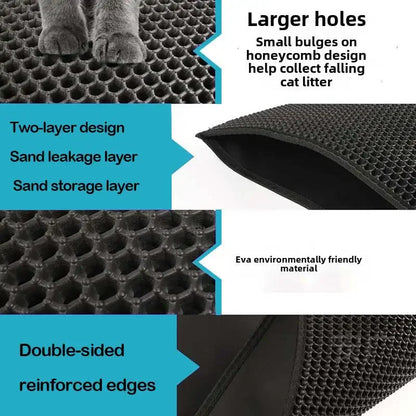 Pawfect Double-Layer Cat Litter Mat – Waterproof, Non-Slip & Easy to Clean