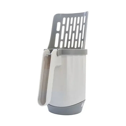 Pawfect Cat Litter Scoop with Trash Holder – Clean-Up Made Effortless!