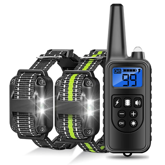 Rechargeable Waterproof Dog Training Collar – 800M Remote