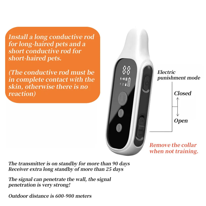 Remote Dog Training Collar – Dual-Dog Control with Beep & Vibration | 800M Range