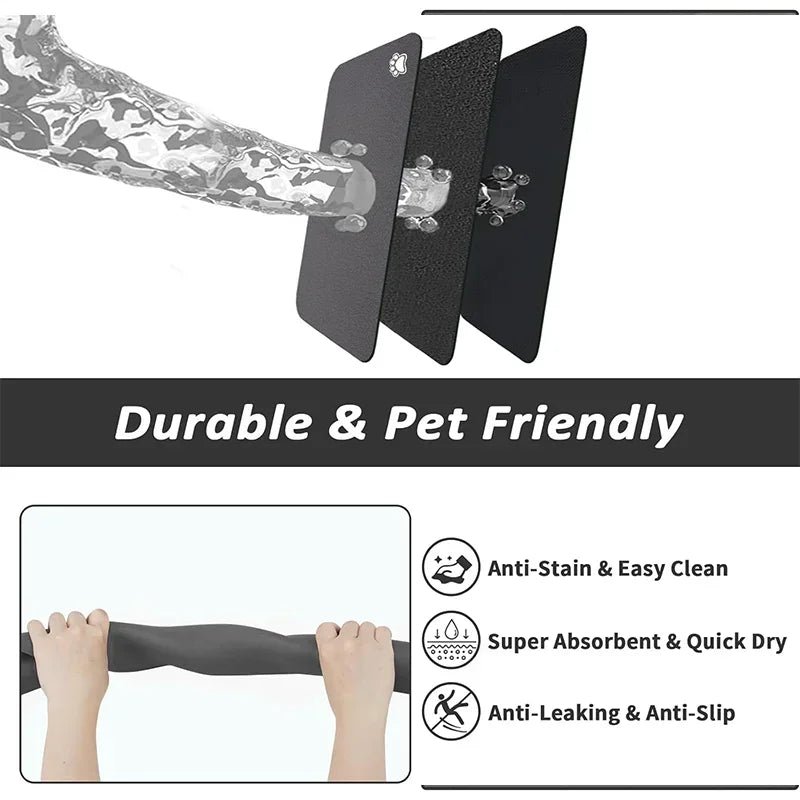 Pawfect Smooth Pet Feeding Mat – Absorbent, Anti-Slip & Quick-Dry